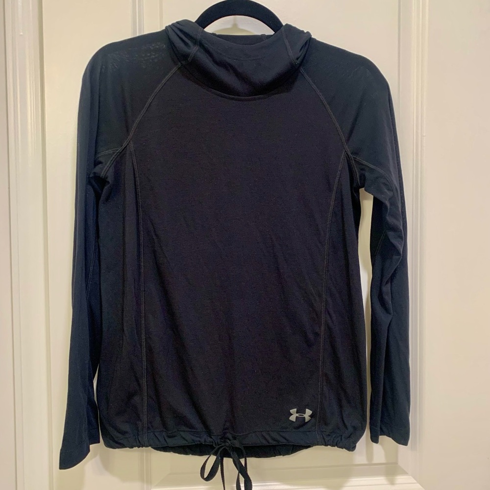 Under Armour Women's Black Long Sleeve Threadborne Pullover Size Small